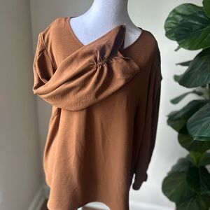 DKNY Women's Tan Blouse